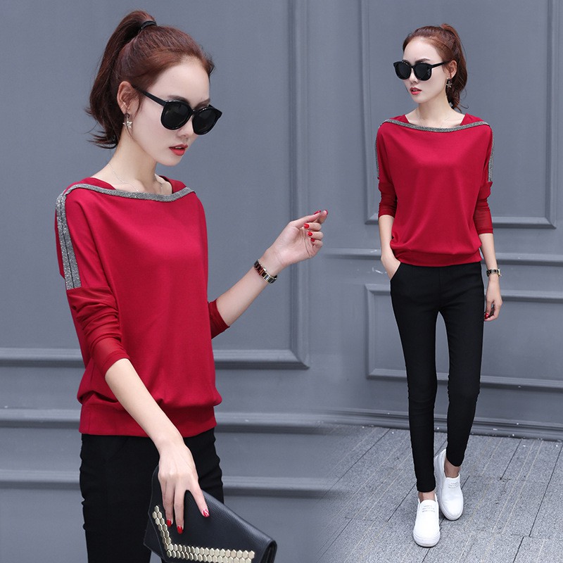 Áo Kiểu Cổ Tròn Dài Tay Mina SP.01338