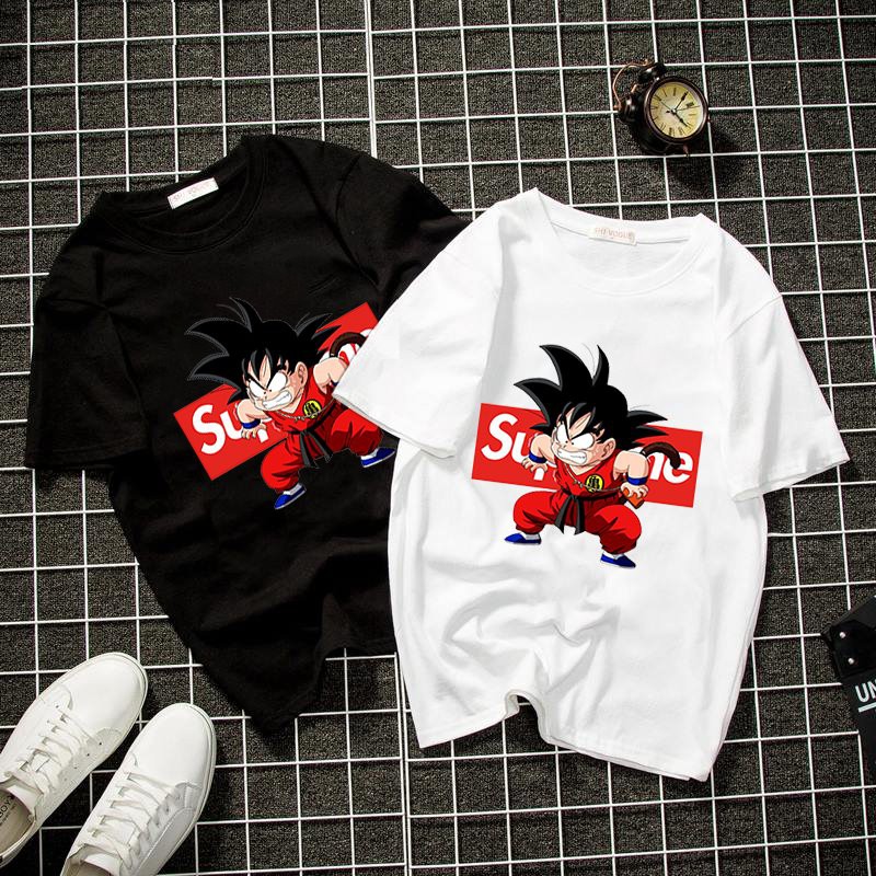 Áo thun unisex goku cá tính màu trắng 2019T812