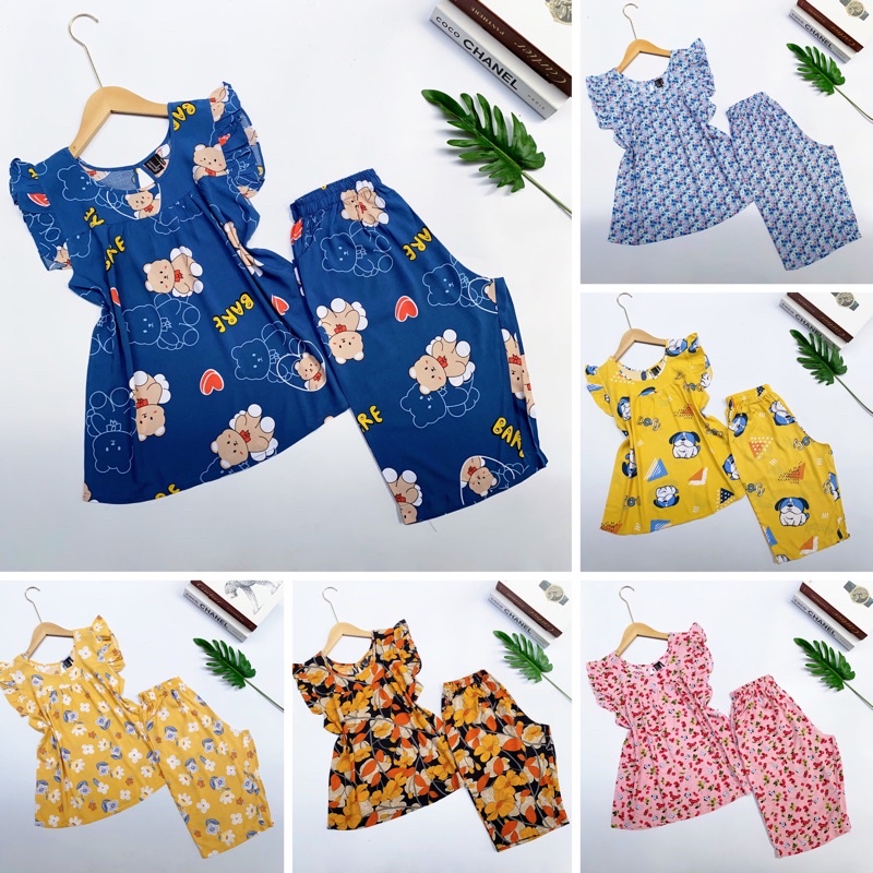 Đồ bộ lửng nữ, đồ bộ tole nữ lửng mặc nhà F21 VNXK cánh tiên có BIGSIZE đường may kĩ - Pigbabystore