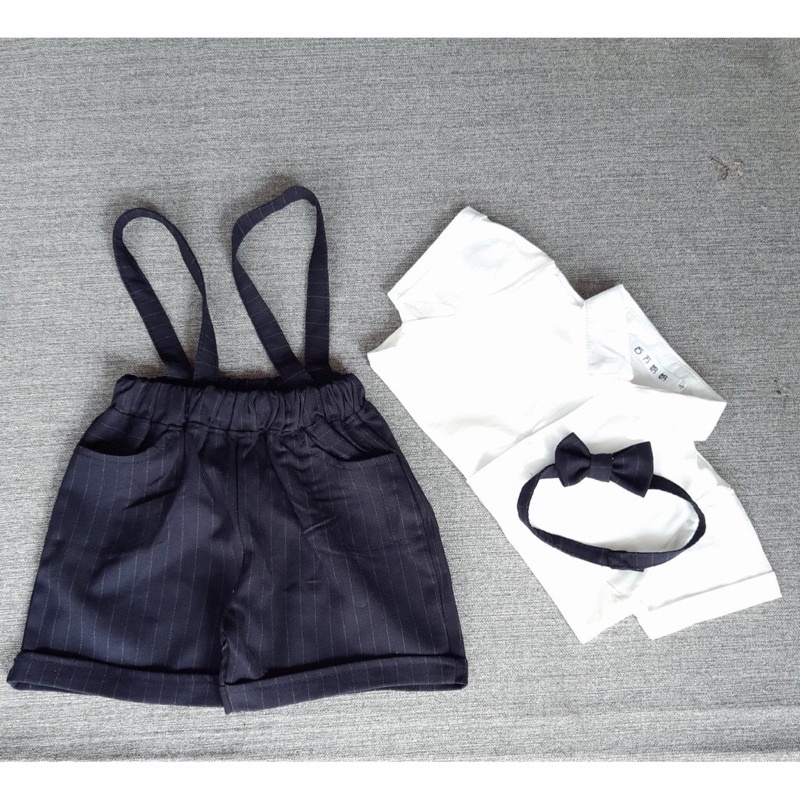 Bộ công tử kèm nơ cho bé trai 6-13kg