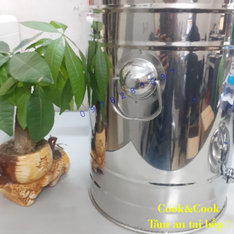 [Chính Hãng] Bình đựng nước inox 25 lít có vòi SUS 304  VIETCOOK