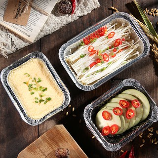 HỘP NHÔM, KHAY GIẤY BẠC đựng thực phẩm dùng 1 lần có ngăn có nắp đa dạng kích cỡ Dalaco.decor