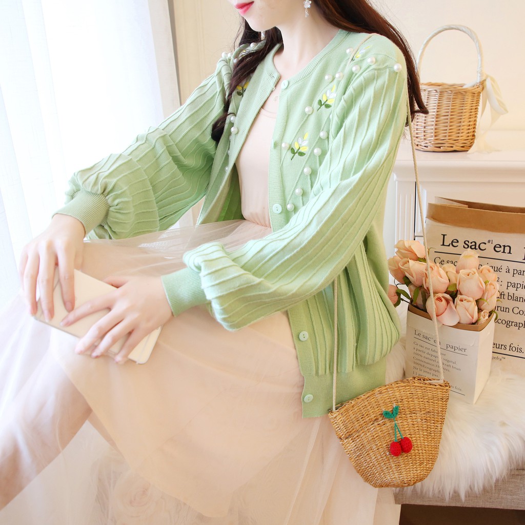 áo khoác cardigan dệt kim chống nắng