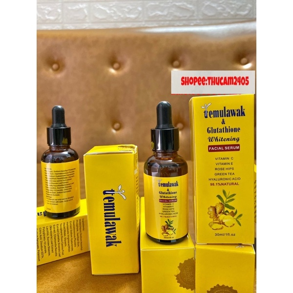 Serum Temulawak trắng da, chống lão hoá và sinh sản Collagen .