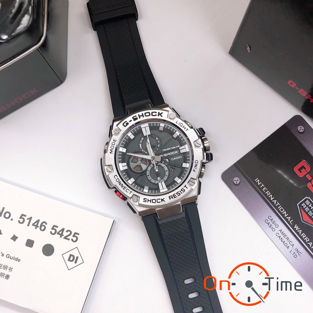 Đồng hồ nam G-shock vỏ thép dây cao su GST B100 OneTime cực đẹp