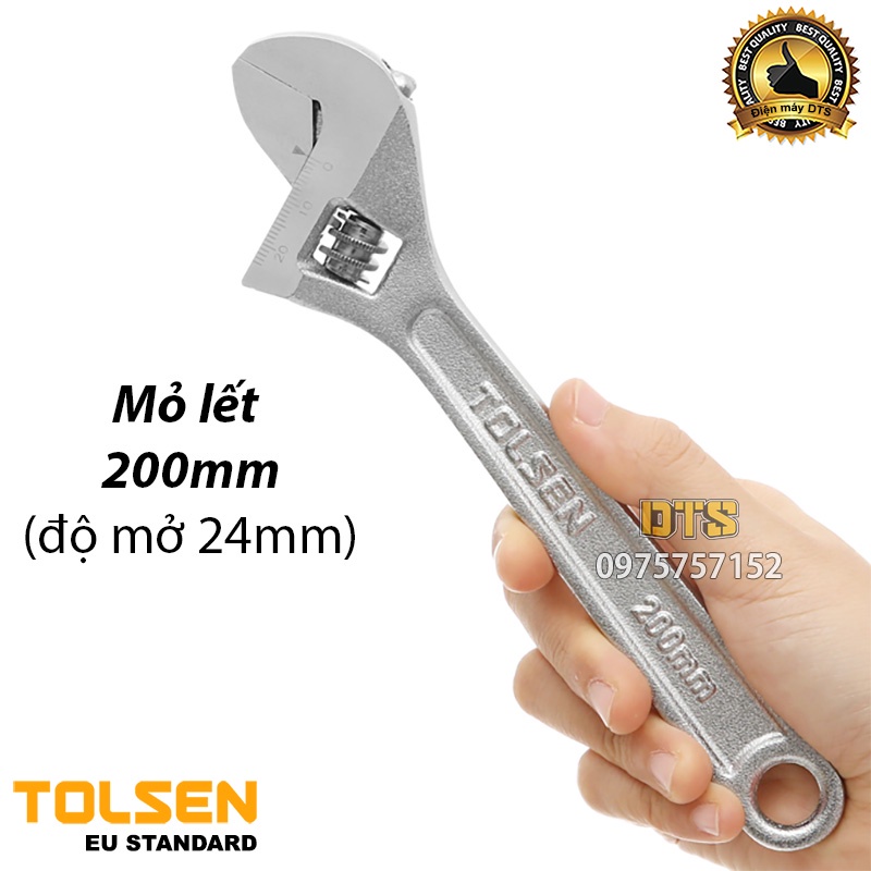 Bộ dụng cụ sửa chữa đa năng công nghiệp 3 trong 1 TOLSEN, kìm điện, mỏ lết kìm mỏ quạ thép CrV cao cấp mạ Niken chống gỉ