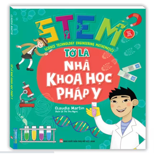 Sách-Combo 2c STEM-Tớ là nhà khoa học pháp y &amp; STEM - Tớ là nhà phát minh đại tài