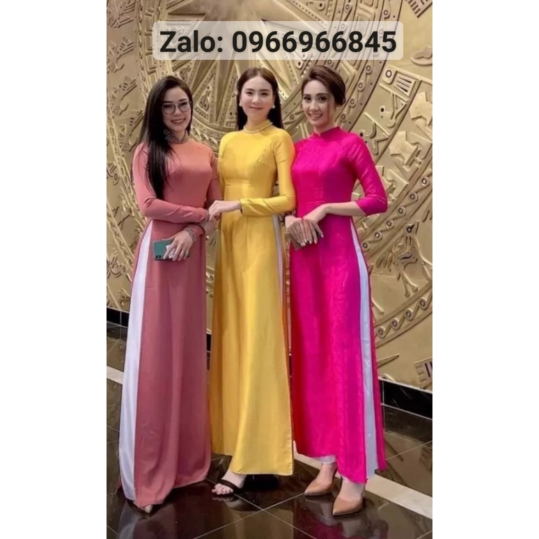 Áo dài gấm tơ mềm đủ màu - Áo Dài Đan Linh