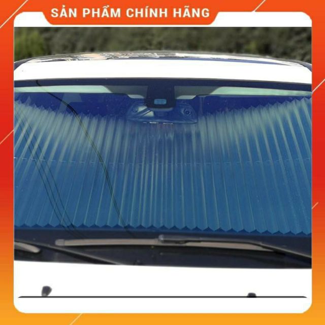 [Giảm 50%] Rèm che nắng thông minh cho ô tô dạng quạt nan kích thước 155x65 cm ( bạc )