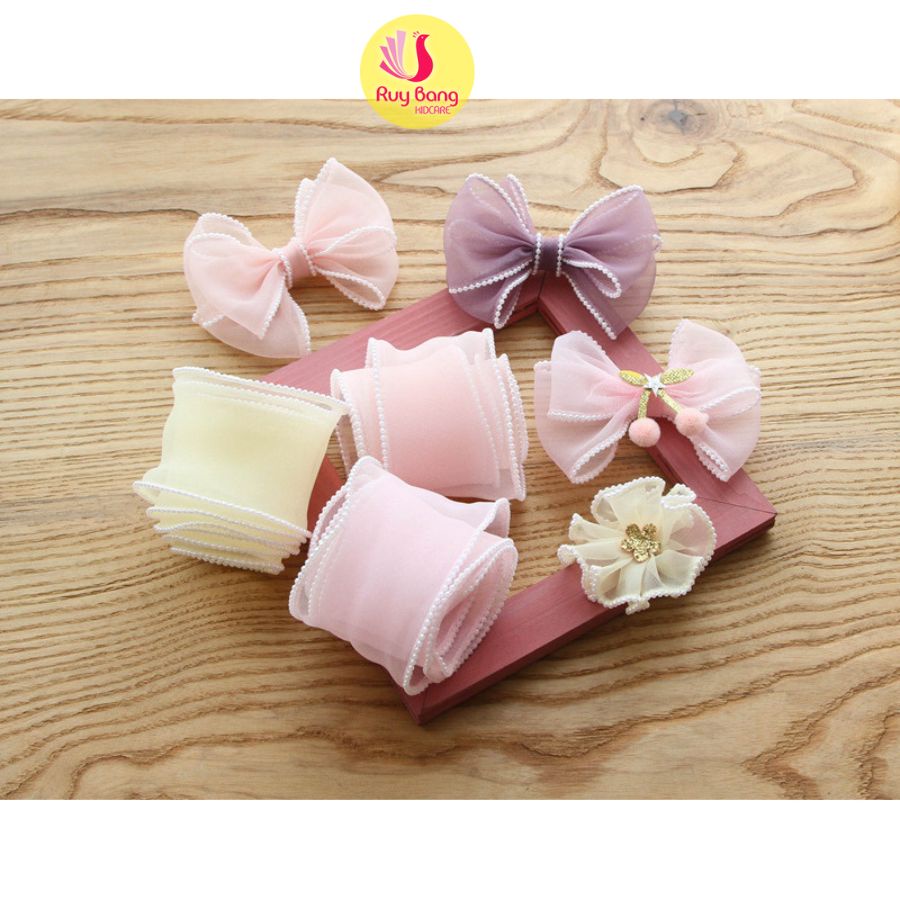 Ruy băng voan viền trai cao cấp size 6cm RB2221