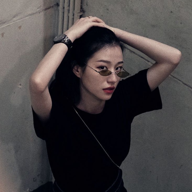 Kính râm gọng hình Oval bằng kim loại phong cách thời trang cổ điển dành cho nam nữ