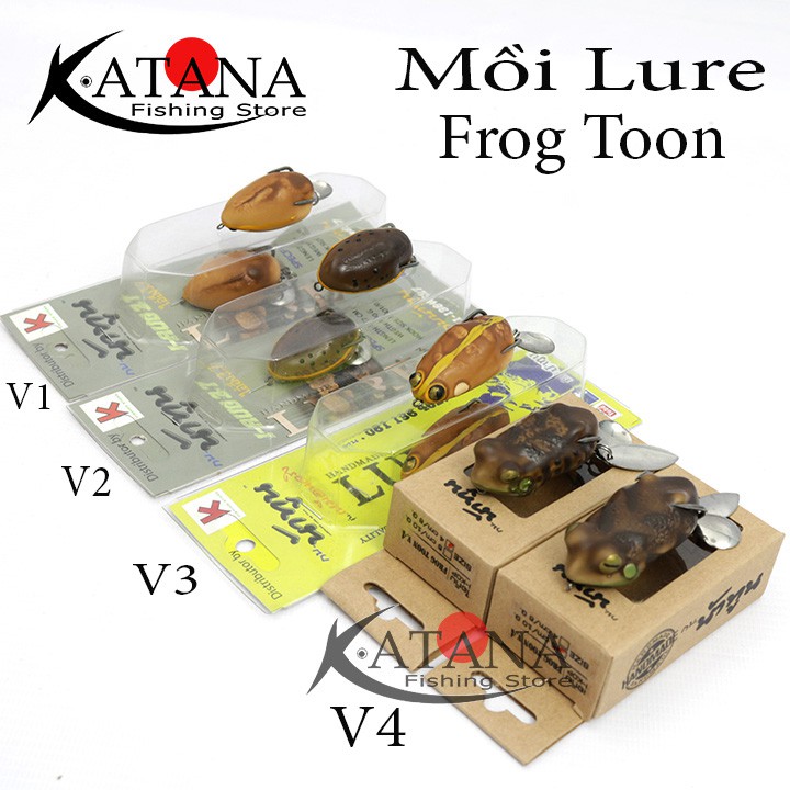 Mồi Lure Sát thủ huyền thoại - Frog Toon - 4 ĐỜI FROG TOON - V1 V2 V3 V4