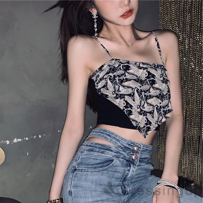 Áo Hai Dây Hở Lưng In Hình Bướm Gợi Cảm Cho Nữ