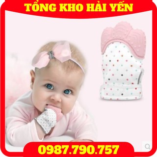 Găng Tay Gặm Nướu Baby Teether Màu Hồng Cho Bé Gái