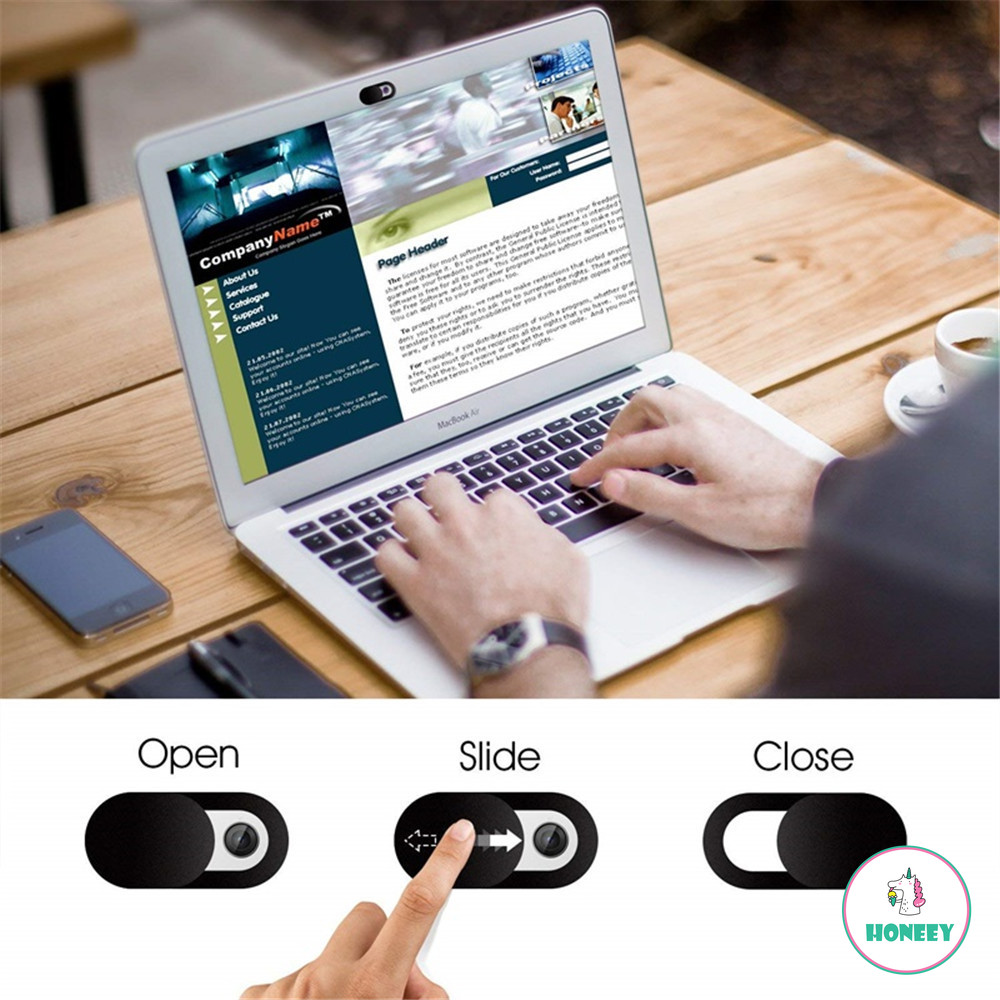 Miếng dán che camera máy tính laptop điện thoại Ipad webcam, Che camera dạng trướt loại dán ch mọi thiết bị không bị lộ