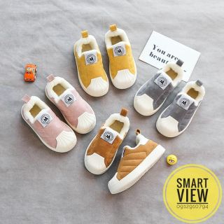 (51) Giày Cotton Mekalia trẻ em vỏ sò mùa đông đế mềm ấm áp cho bé trai và bé gái