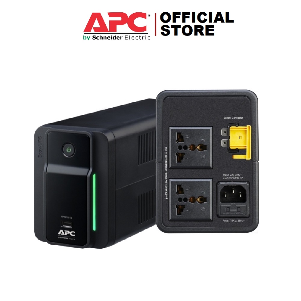 (Có Ắc Quy) Bộ lưu điện UPS APC BVX700LUI-MS 360 Watts / 700VA , USB Charging - Bảo hành 3 năm