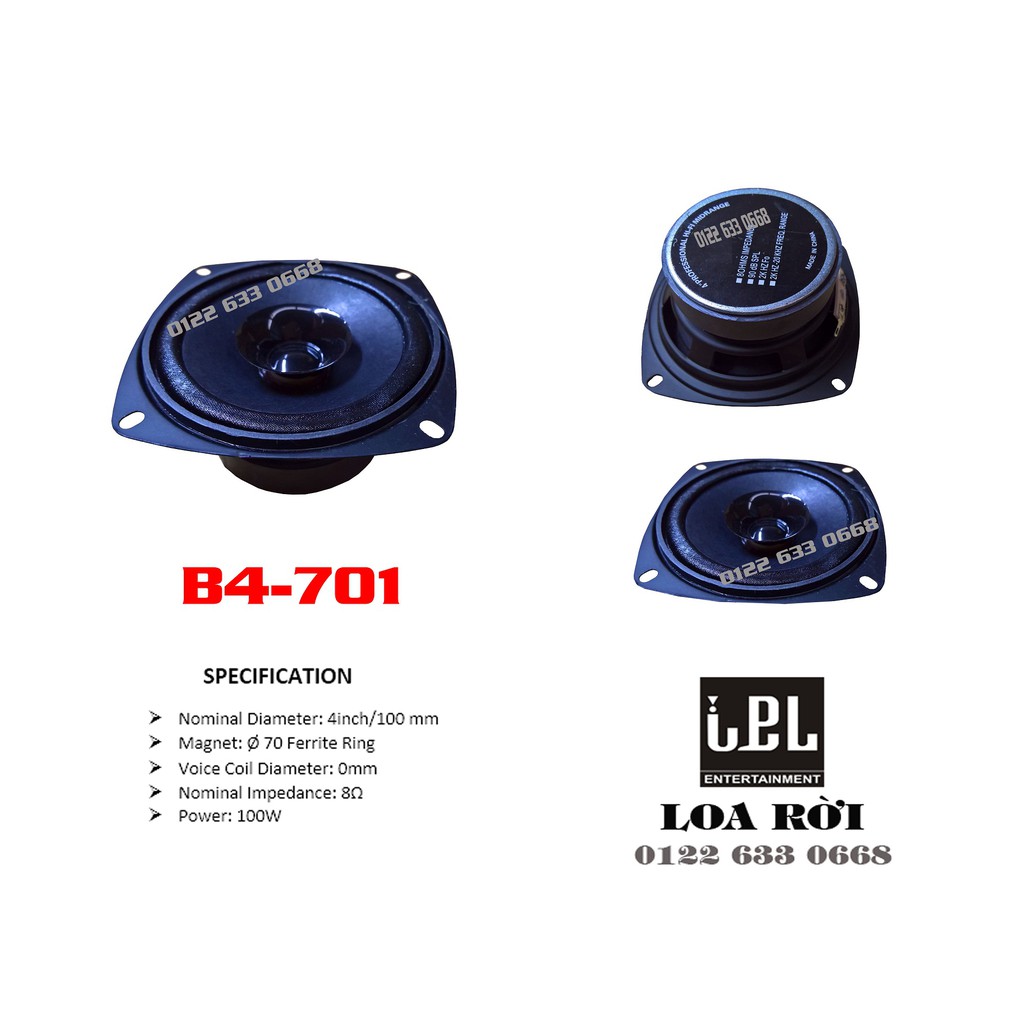 Loa bass rời IPL Bass 10 phi 70 XV B4-701 (1 chiếc)