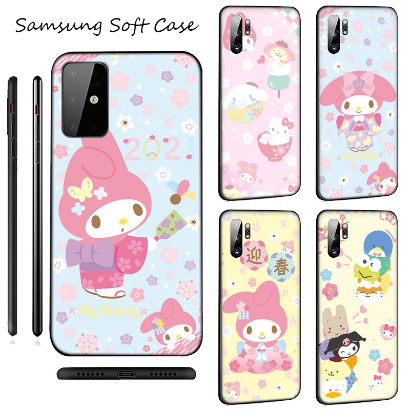Samsung Galaxy S10 S9 S8 Plus S6 S7 Edge S10+ S9+ S8+ Casing phone Soft Case Melody Cartoon