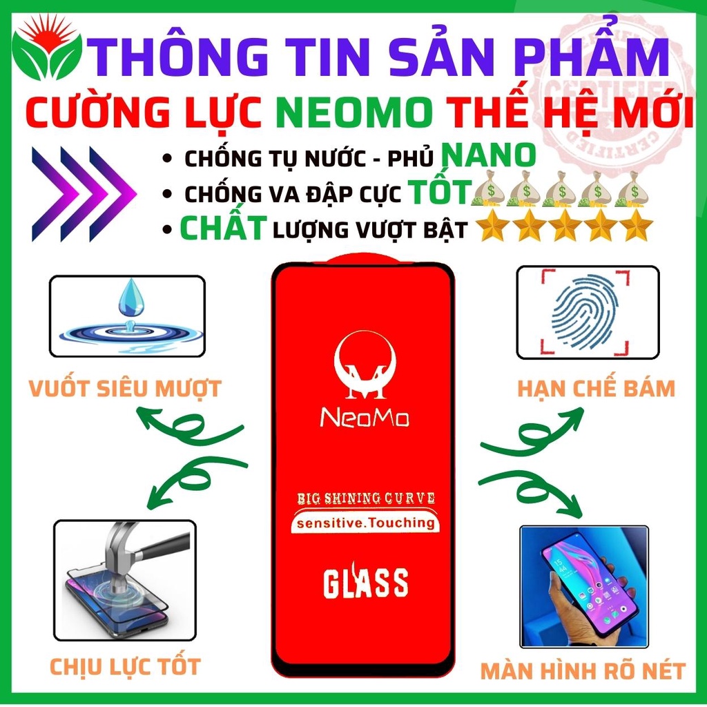 Kính cường lực realme 9/ 9i/  9 pro+ 5g - Dán Full màn hình điện thoại realme 9/ 9i/ 9 pro+ 5g - Độ trong suốt NEOMO