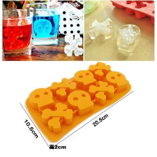 Khay Silicone Làm Đá Hình Đầu Lâu