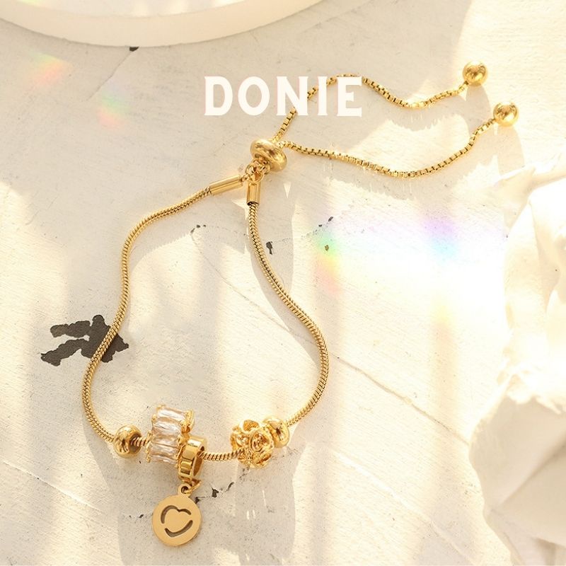 Vòng Tay Nữ, Lắc Tay Nữ Hạt Charm Trái Tim Dây Rút Dễ Điều Chỉnh Độ Rộng. | BigBuy360 - bigbuy360.vn