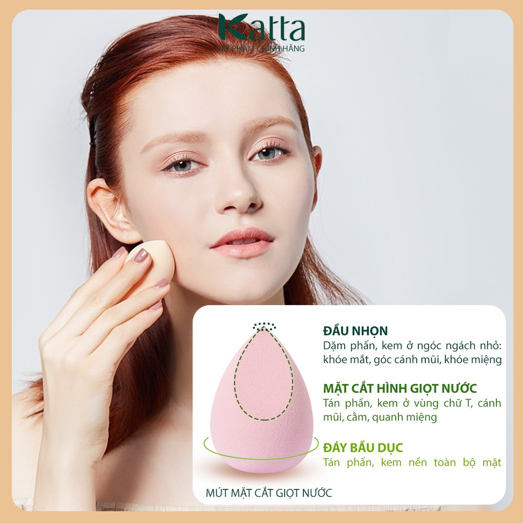 Mút tán kem nền cho da mịn không tì vết và tiết kiệm mỹ phẩm - Katta - KTPK168 | BigBuy360 - bigbuy360.vn