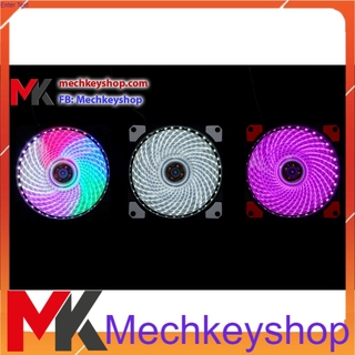 Quạt máy tính Led 5 màu, đơn màu 12cm 33 bóng