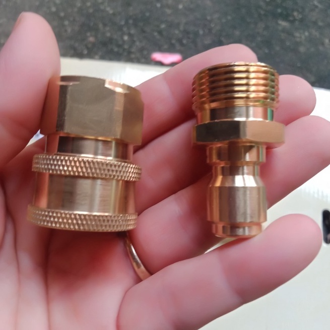 Khớp nối nhanh máy rửa xe, Nối đầu ra cho máy rửa xe áp lực chống xoắn dây 22mm