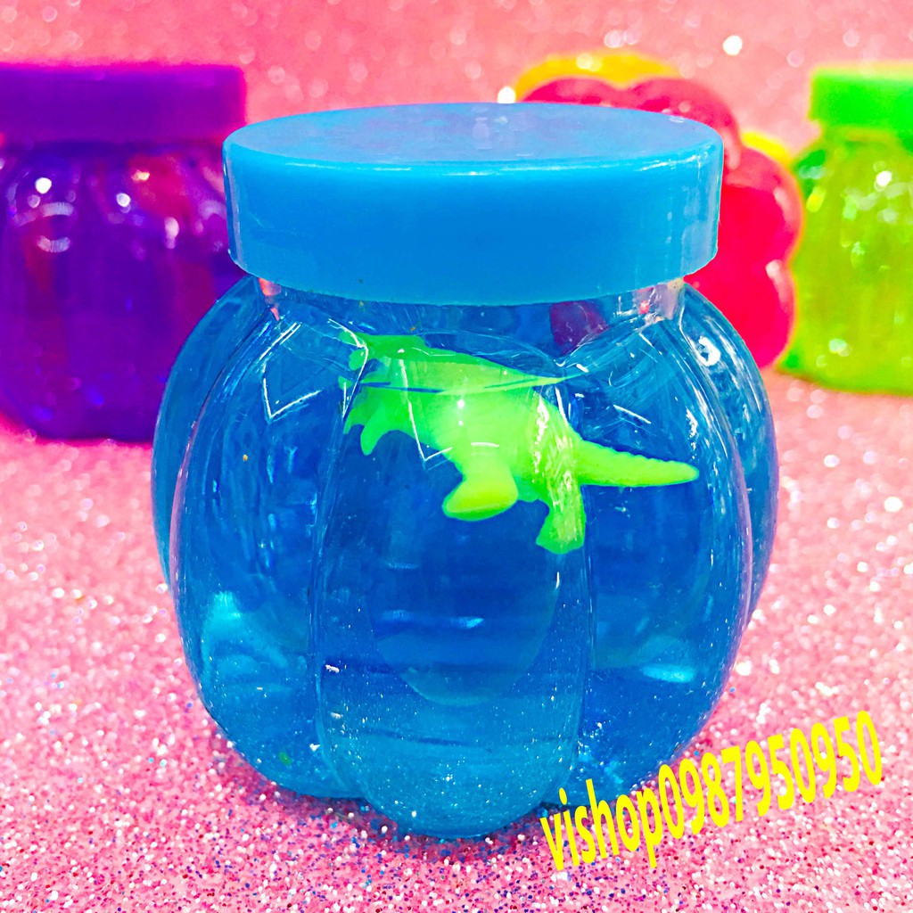 slime bí ngô có hình khủng long - slime mềm dẻo mã CSZ39 X4290