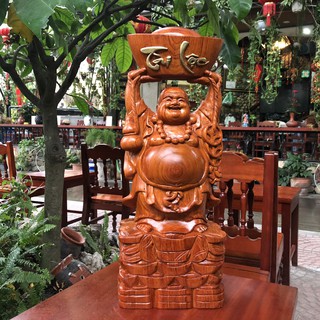 Tượng Phật Di Lặc Phong Thủy Gỗ Hương