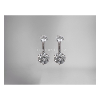 Khuyên rốn titan đá trấu 2 đầu MS08