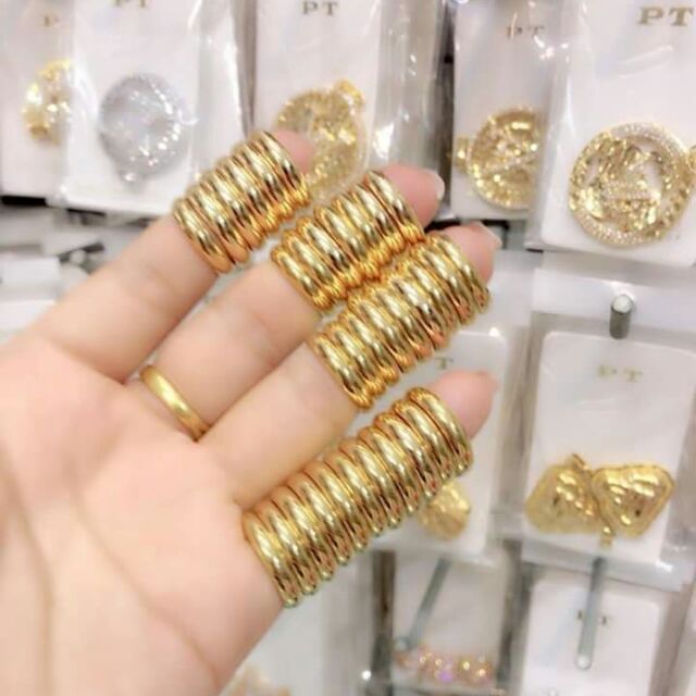 Nhẫn chỉ mạ vàng 24k (loại 2 chỉ 1 chiếc )