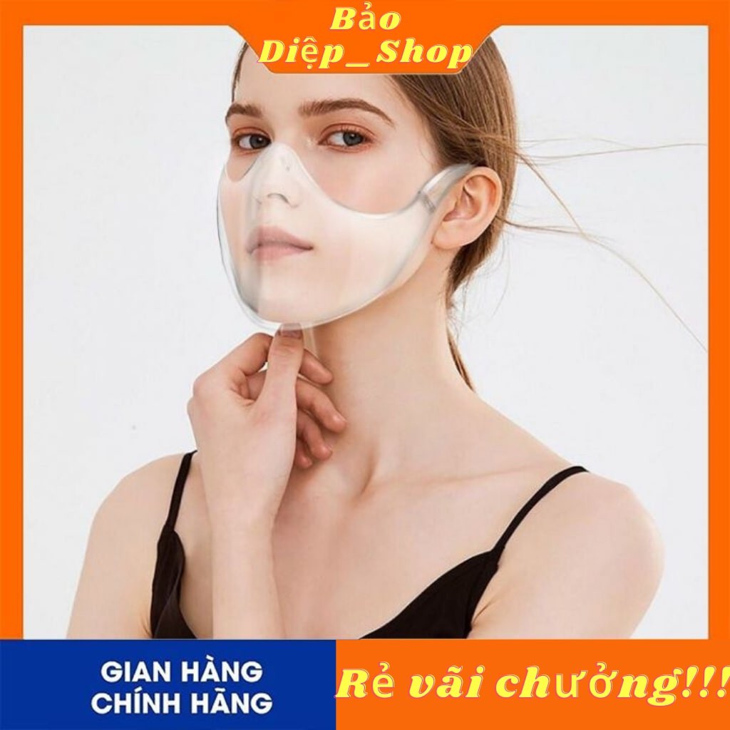 Khẩu trang trong suốt chống bám hơi nước,phòng chống dịch bệnh được cấu trúc bởi polycarbonnate không thể phá vỡ.