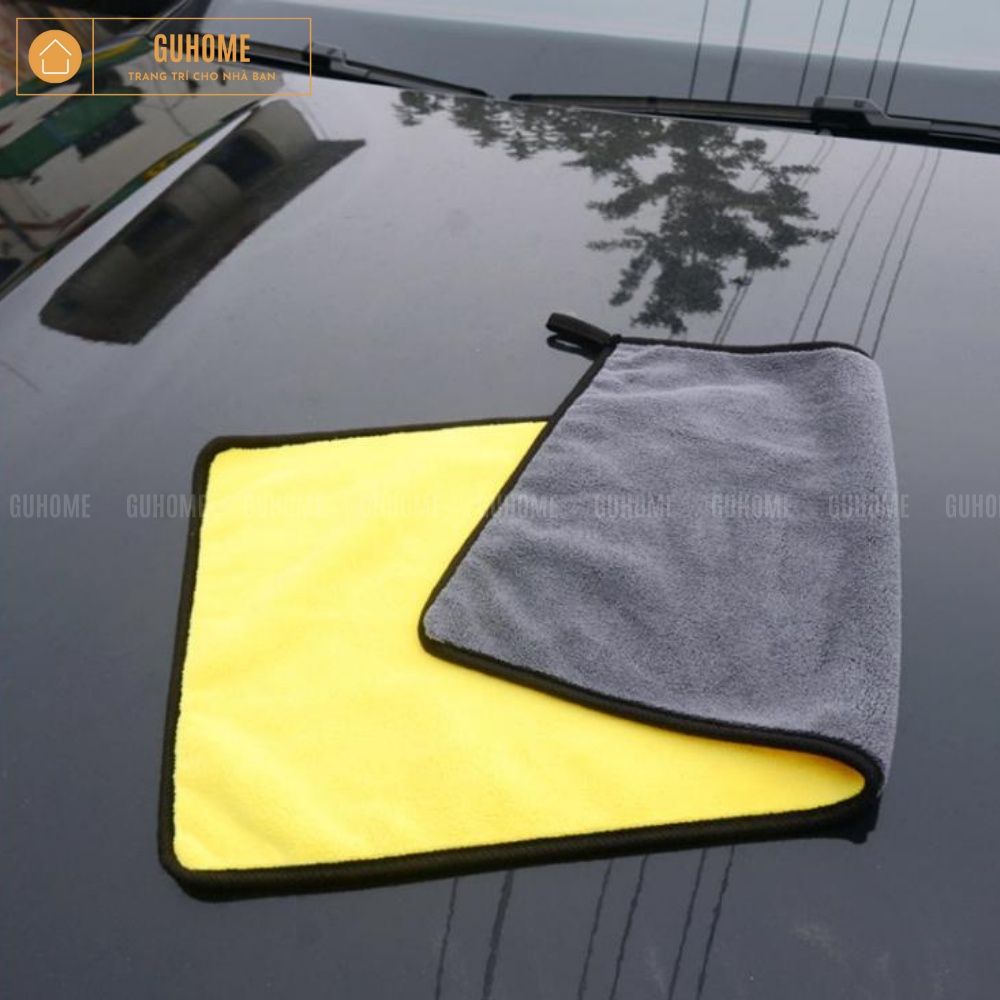 KHĂN MICROFIBER 2 LỚP LAU XE Ô TÔ, NHÀ CỬA CHUYÊN DỤNG KÍCH THƯỚC 30 X 60 CM