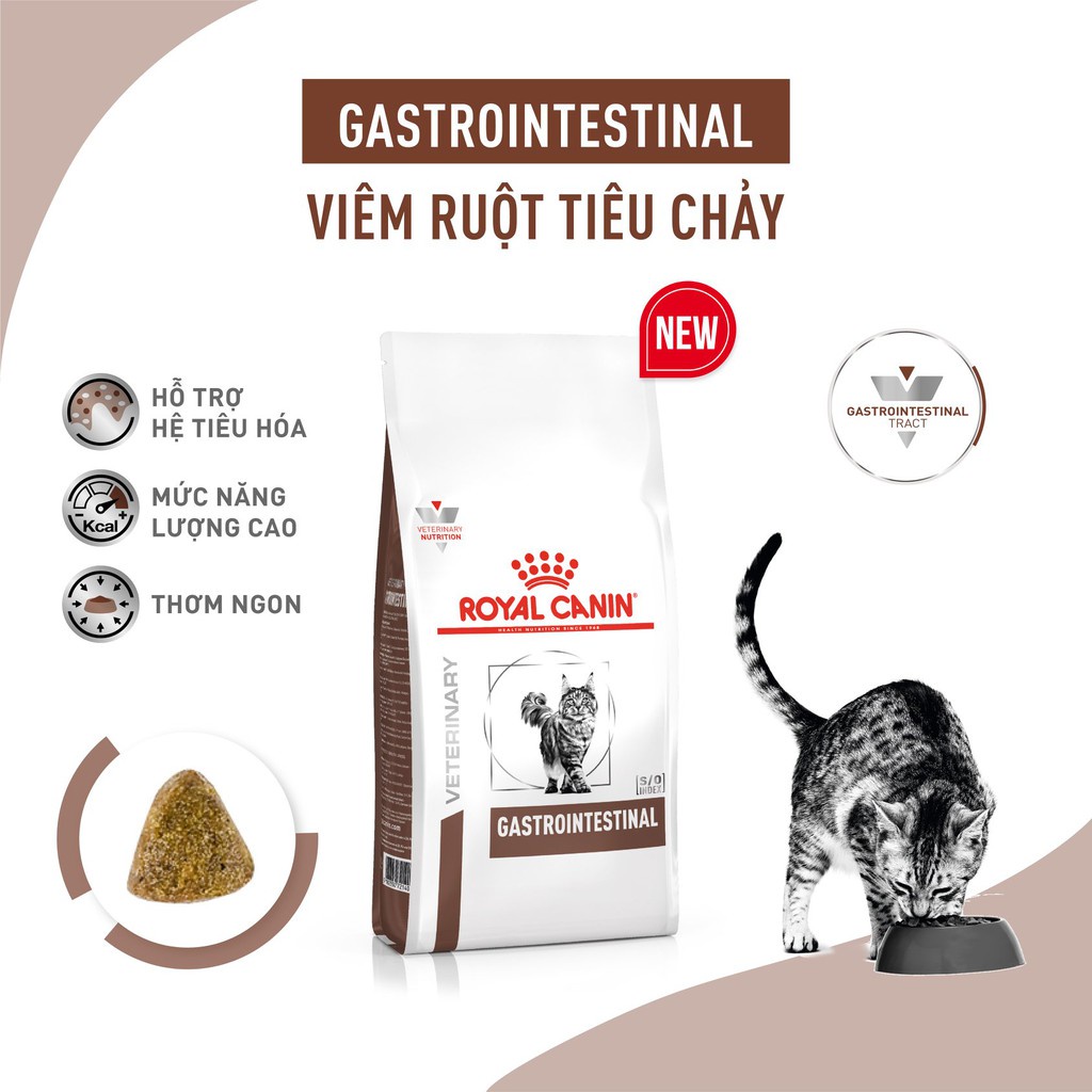 [MÈO TIÊU CHẢY] Thức ăn cho mèo bị tiêu chảy ROYAL CANIN GASTROINTESTINA