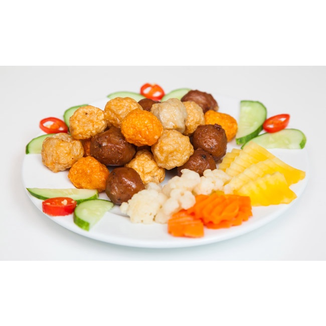 Bò viên chiên Kitkool/ bò viên Lacusina xiên que/ ăn vặt, thả lẩu, nướng/Ship hỏa tốc Hà nội