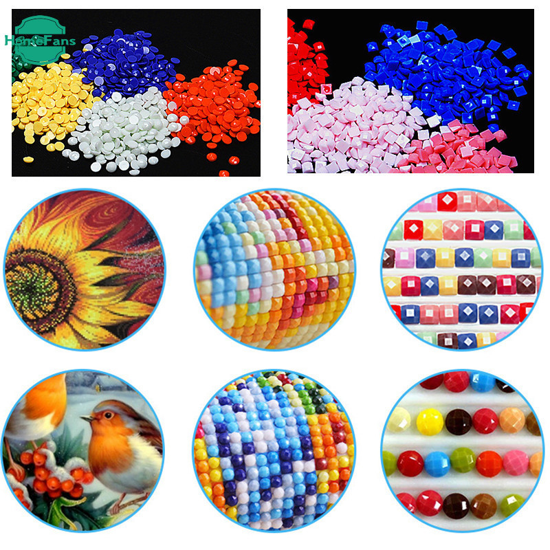 Bộ Tranh Đính Đá 5D Tự Làm Hình Mèo Và Chó Dễ Thương 30x30cm