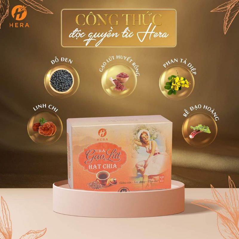 Trà giảm cân gạo lứt hạt chia Hera