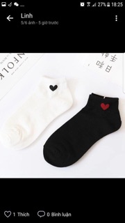 Set 10 đôi tất tim cổ ngắn nữ