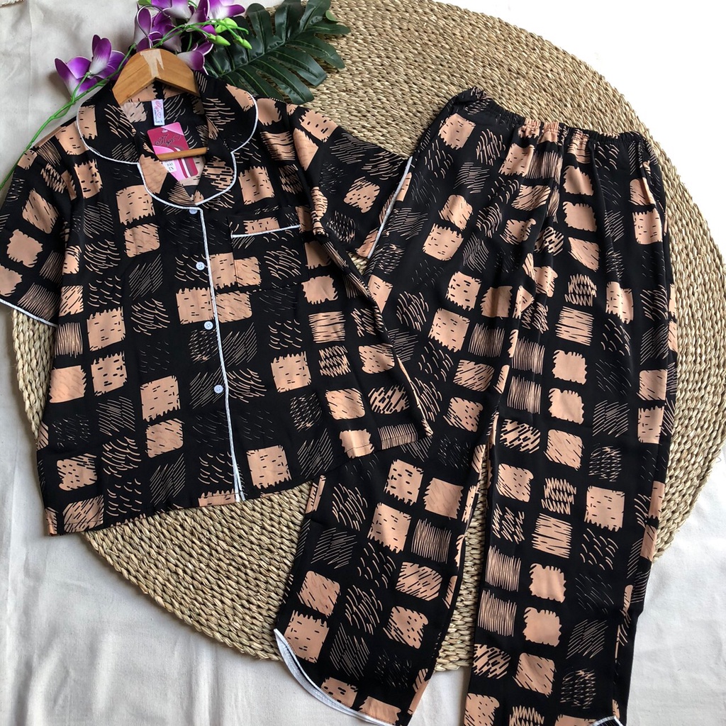 Đồ bộ Pijama cộc tay quần dài lụa Mango L,XL,XXL -Đồ mặc ngủ,mặc nhà siêu xinh hàng may kĩ đẹp