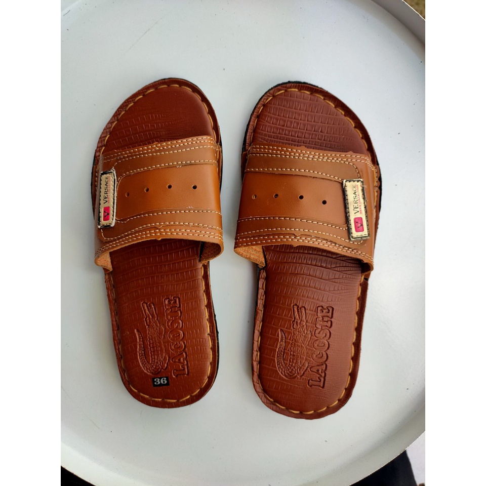 (XẢ KHO)Dép Quai Ngang Da Nam Cao Cấp Mẫu Mới Siêu Đẹp Hồng Thạnh