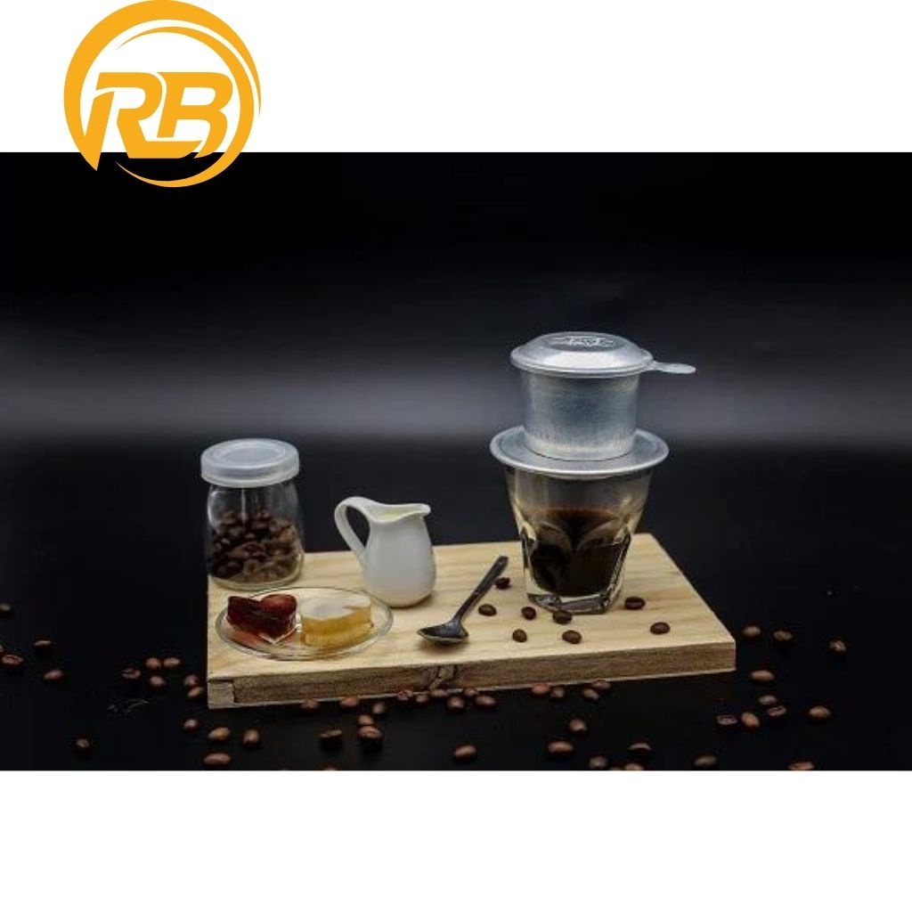 Phin nhôm pha cà phê 25g, phin pha cà phê giữ nhiệt tốt bền đẹp dễ sử dụng-logo king coffee
