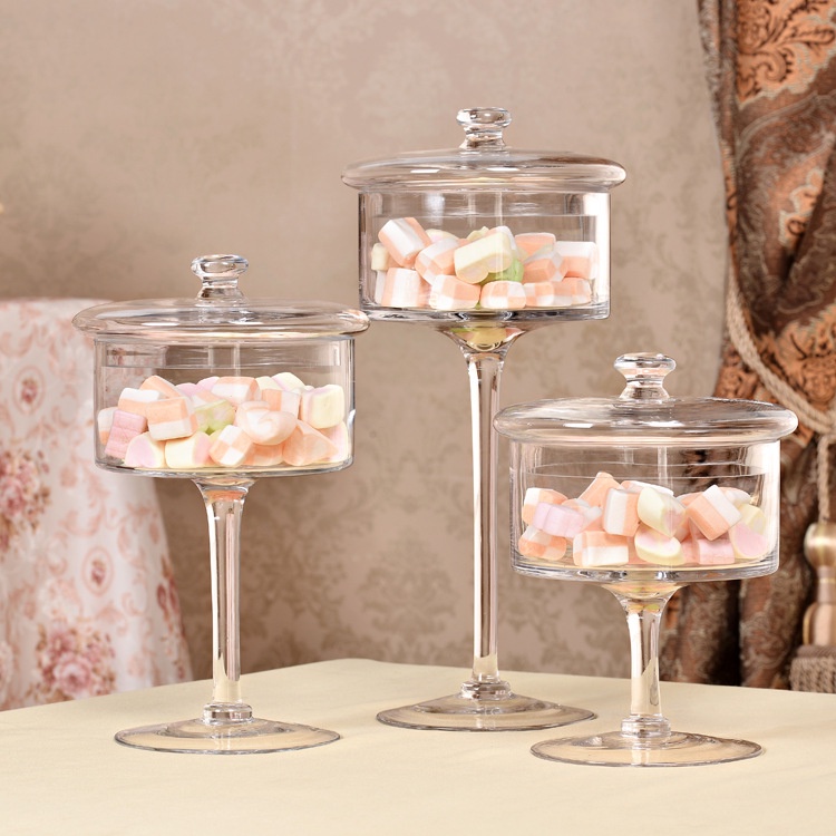 Lọ đựng bánh kẹo thủy tinh, lọ thủy tinh có nắp, lọ bánh cupcake