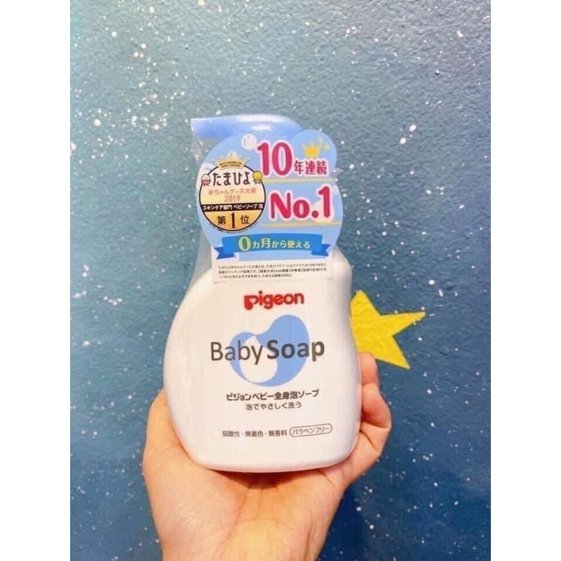 Sữa tắm gội Pigeon Baby Soap 500ml nội địa Nhật