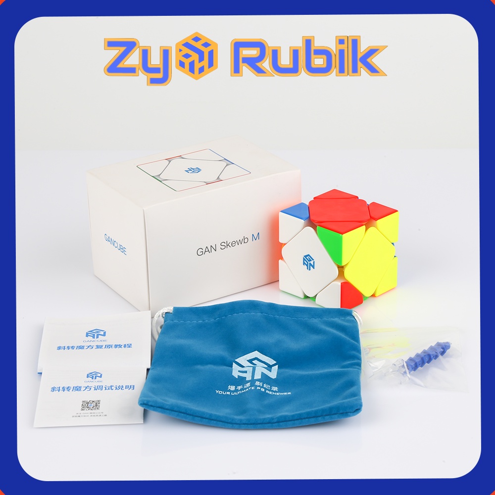 [Rubik skewb] Rubik Biến thể Rubik Gan Skewb M Stickerless có nam châm sẵn - ZyO Rubik