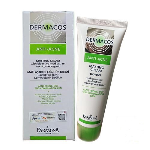 HÀNG NHẬP KHẨU - Kem Giảm Bóng Nhờn Farmona Dermacos Anti Acne Matting Cream Ngừa Mụn, Kiểm Soát Dầu 50ml