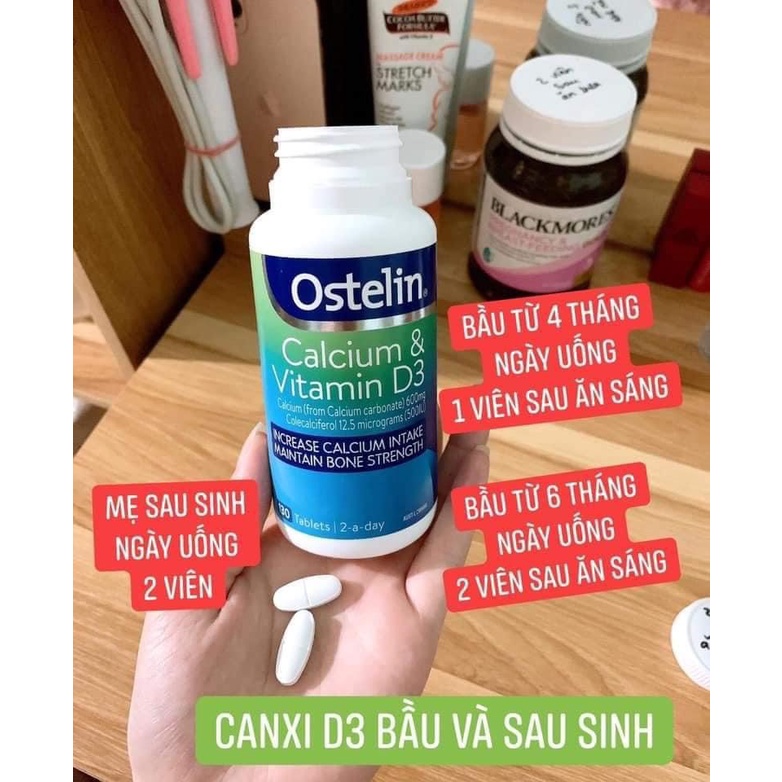 Viên Uống Bổ Sung Canxi Ostelin Calcium &amp; Vitamin D3 130 Viên