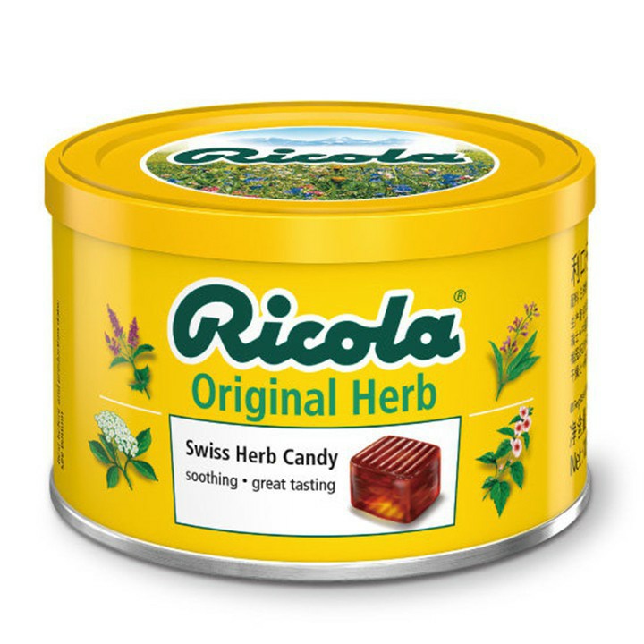Kẹo Thảo Mộc Ricola Hộp Thiếc Lemon Mint / Original Herbs 100G