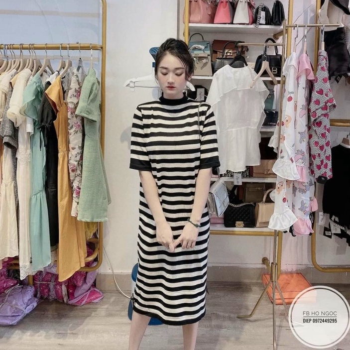 Đầm bầu thời trang MB432 chất Zip freesize từ 45 đến 70kg